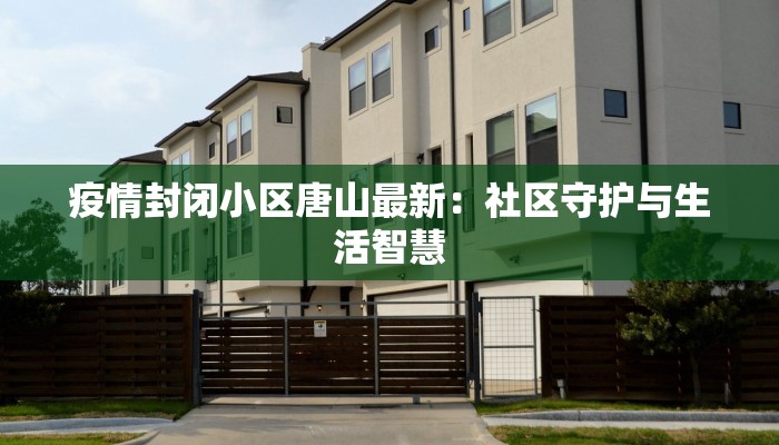 疫情封闭小区唐山最新：社区守护与生活智慧
